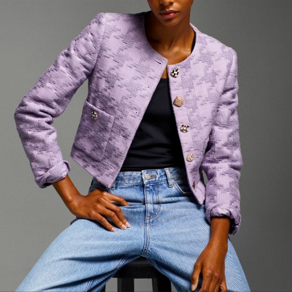 Blogger Favorite Nwt Mango Houndstooth Jacket - image 6